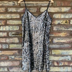 Abercrombie Grey Sequin Dress, New With Tags